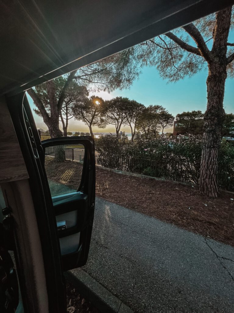 Kastenwagen Bravia Swan Trend 599 Ausblick Seitentür